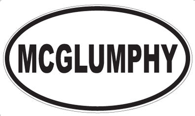 MCGLUMPHY - Oval Magnet