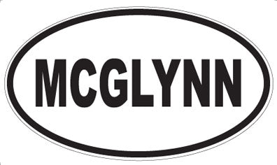 MCGLYNN - Oval Sticker