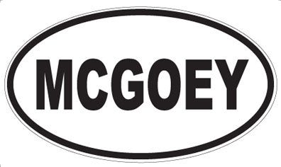 MCGOEY - Oval Sticker
