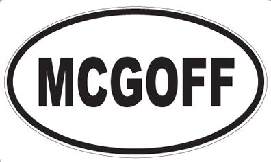 MCGOFF - Oval Magnet