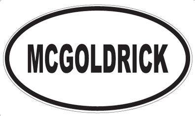 MCGOLDRICK - Oval Sticker