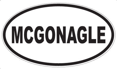 MCGONAGLE - Oval Magnet