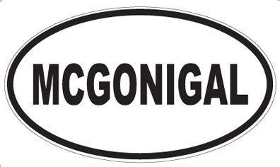 MCGONIGAL - Oval Sticker