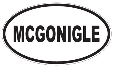 MCGONIGLE - Oval Magnet