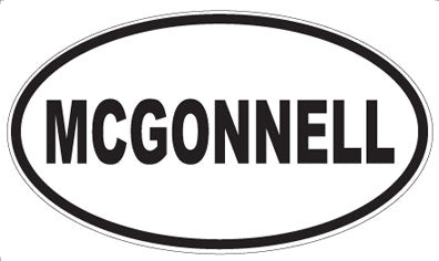 MCGONNELL - Oval Sticker