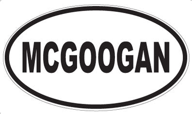 MCGOOGAN - Oval Magnet