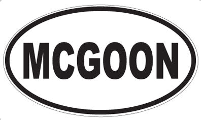 MCGOON - Oval Magnet