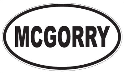 MCGORRY - Oval Magnet