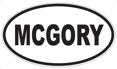 MCGORY - Oval Sticker