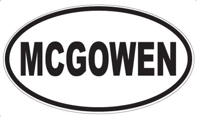 MCGOWEN - Oval Sticker