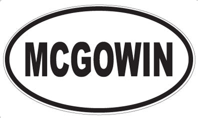 MCGOWIN - Oval Magnet