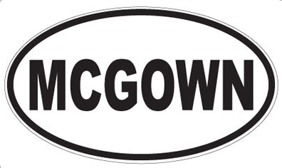 MCGOWN - Oval Magnet
