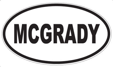 MCGRADY - Oval Sticker