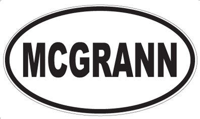 MCGRANN - Oval Sticker
