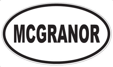 MCGRANOR - Oval Sticker
