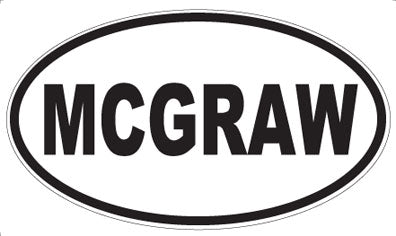 MCGRAW - Oval Magnet