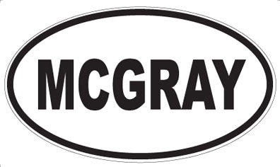 MCGRAY - Oval Sticker