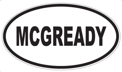 MCGREADY - Oval Magnet