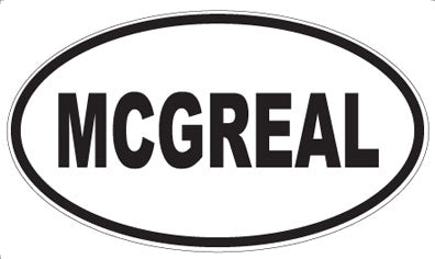 MCGREAL - Oval Sticker