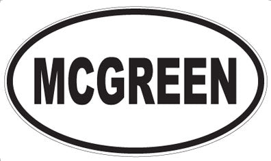 MCGREEN - Oval Magnet