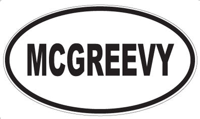 MCGREEVY - Oval Sticker