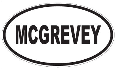 MCGREVEY - Oval Sticker