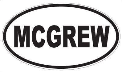 MCGREW - Oval Sticker