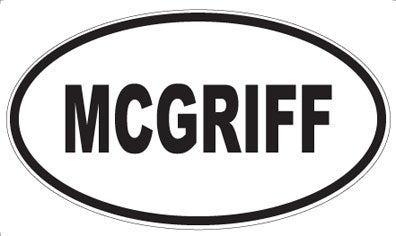 MCGRIFF - Oval Sticker