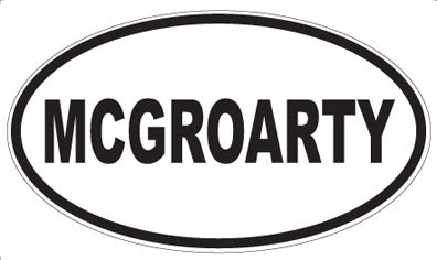 MCGROARTY - Oval Magnet