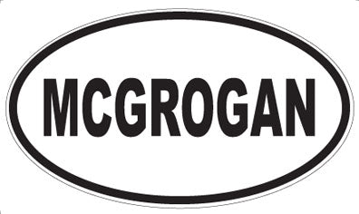 MCGROGAN - Oval Magnet