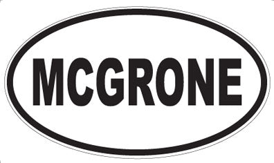 MCGRONE - Oval Sticker
