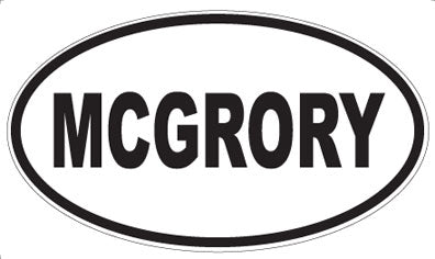 MCGRORY - Oval Magnet