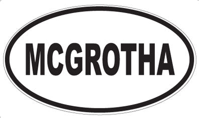 MCGROTHA - Oval Sticker