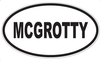 MCGROTTY - Oval Magnet