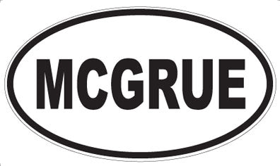 MCGRUE - Oval Magnet