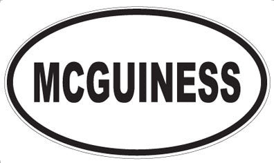 MCGUINESS - Oval Sticker
