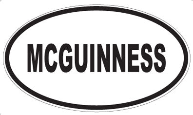MCGUINNESS - Oval Sticker
