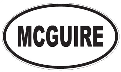 MCGUIRE - Oval Magnet