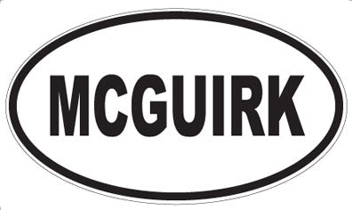MCGUIRK - Oval Sticker