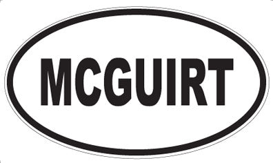 MCGUIRT - Oval Sticker