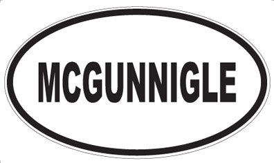 MCGUNNIGLE - Oval Magnet