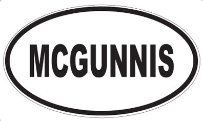 MCGUNNIS - Oval Magnet