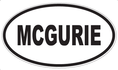 MCGURIE - Oval Magnet