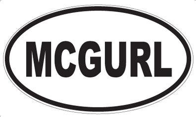 MCGURL - Oval Sticker