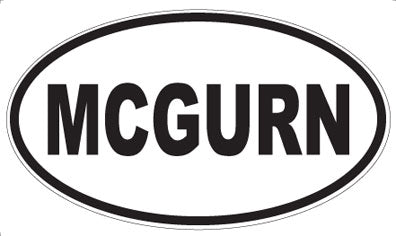 MCGURN - Oval Sticker