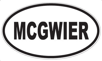 MCGWIER - Oval Sticker