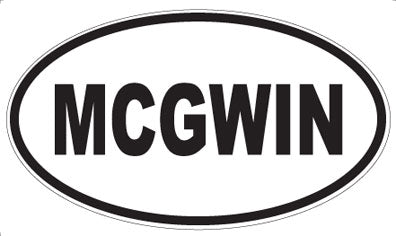MCGWIN - Oval Sticker