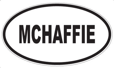 MCHAFFIE - Oval Magnet