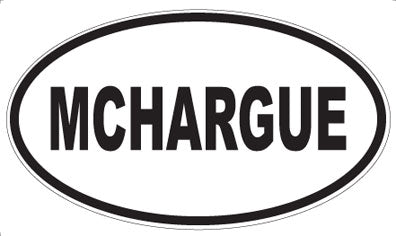 MCHARGUE - Oval Sticker