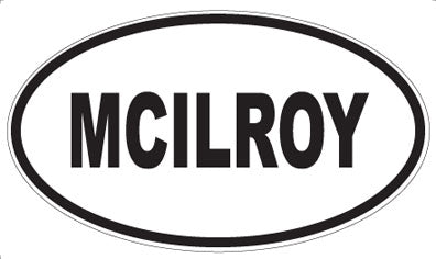 MCILROY - Oval Magnet